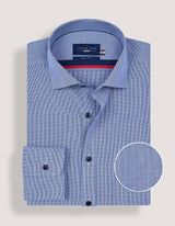 Royal Blue Check Pattern Shirt