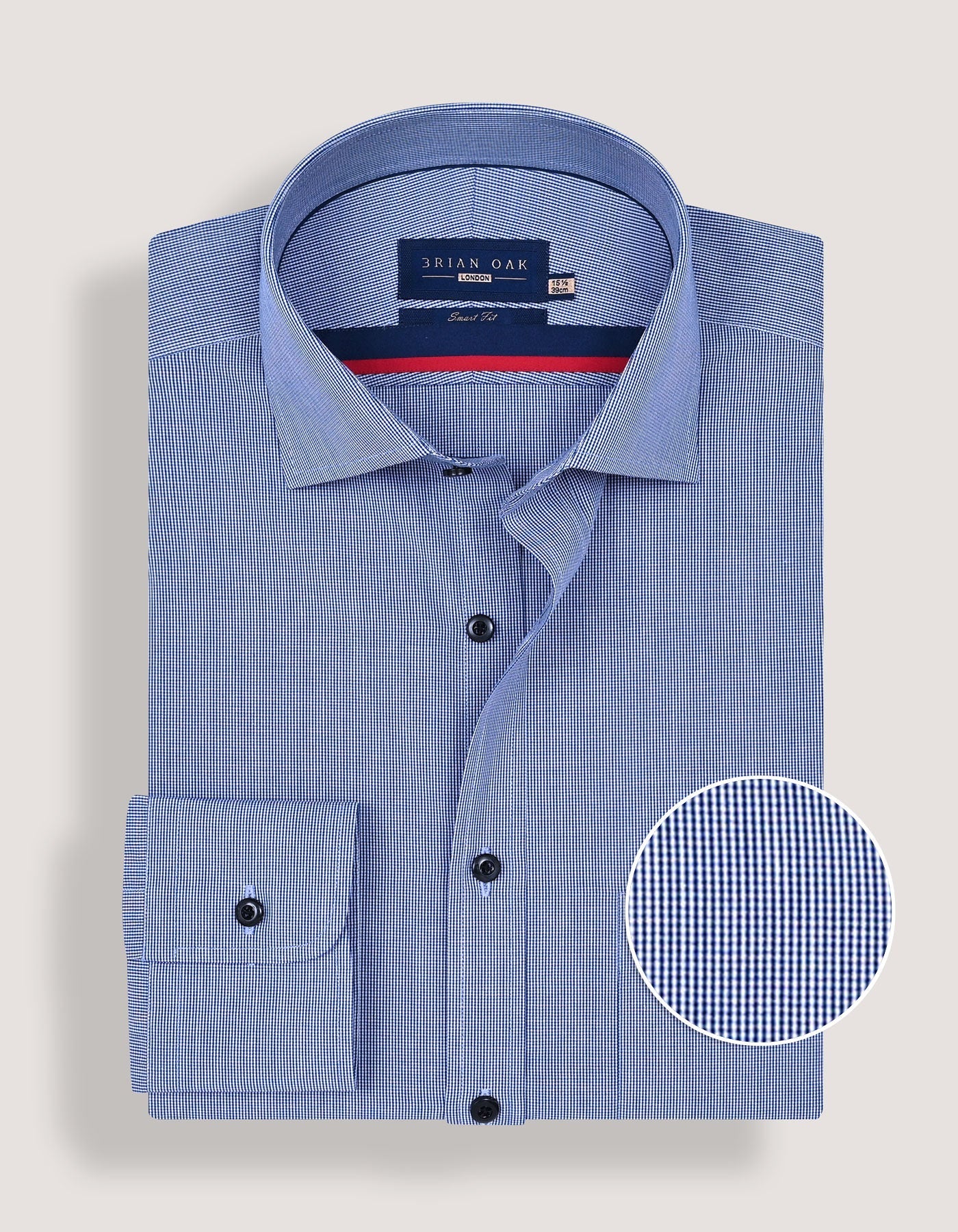 Royal Blue Check Pattern Shirt
