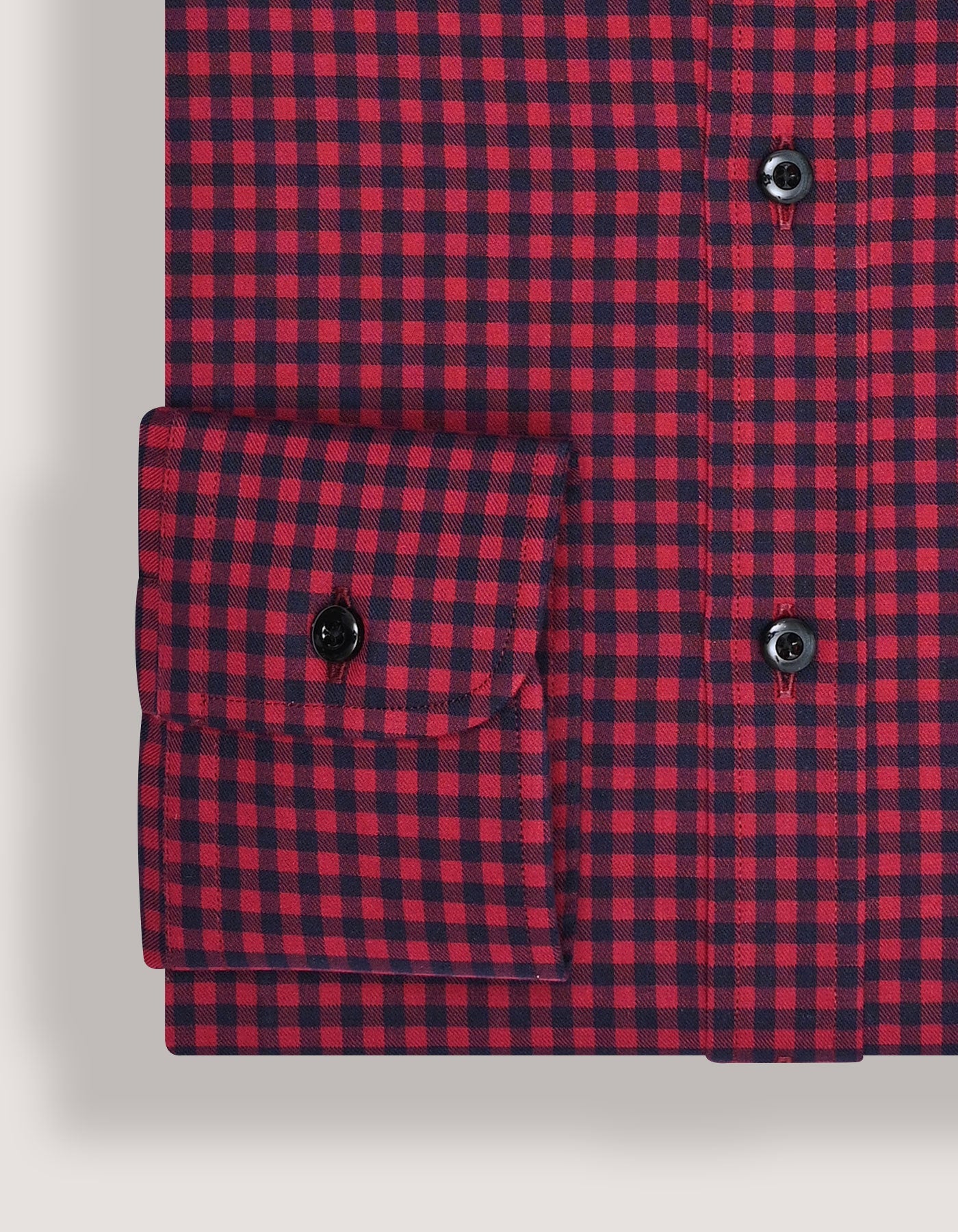 Easy Iron Maroon Gingham Check Shirt