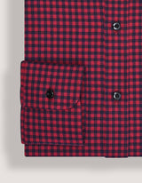 Easy Iron Maroon Gingham Check Shirt