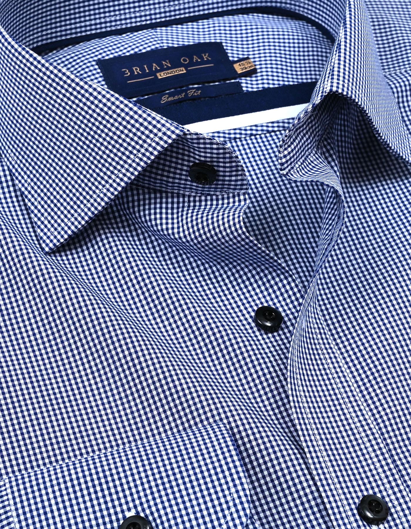 Royal Blue Mini Check Shirt