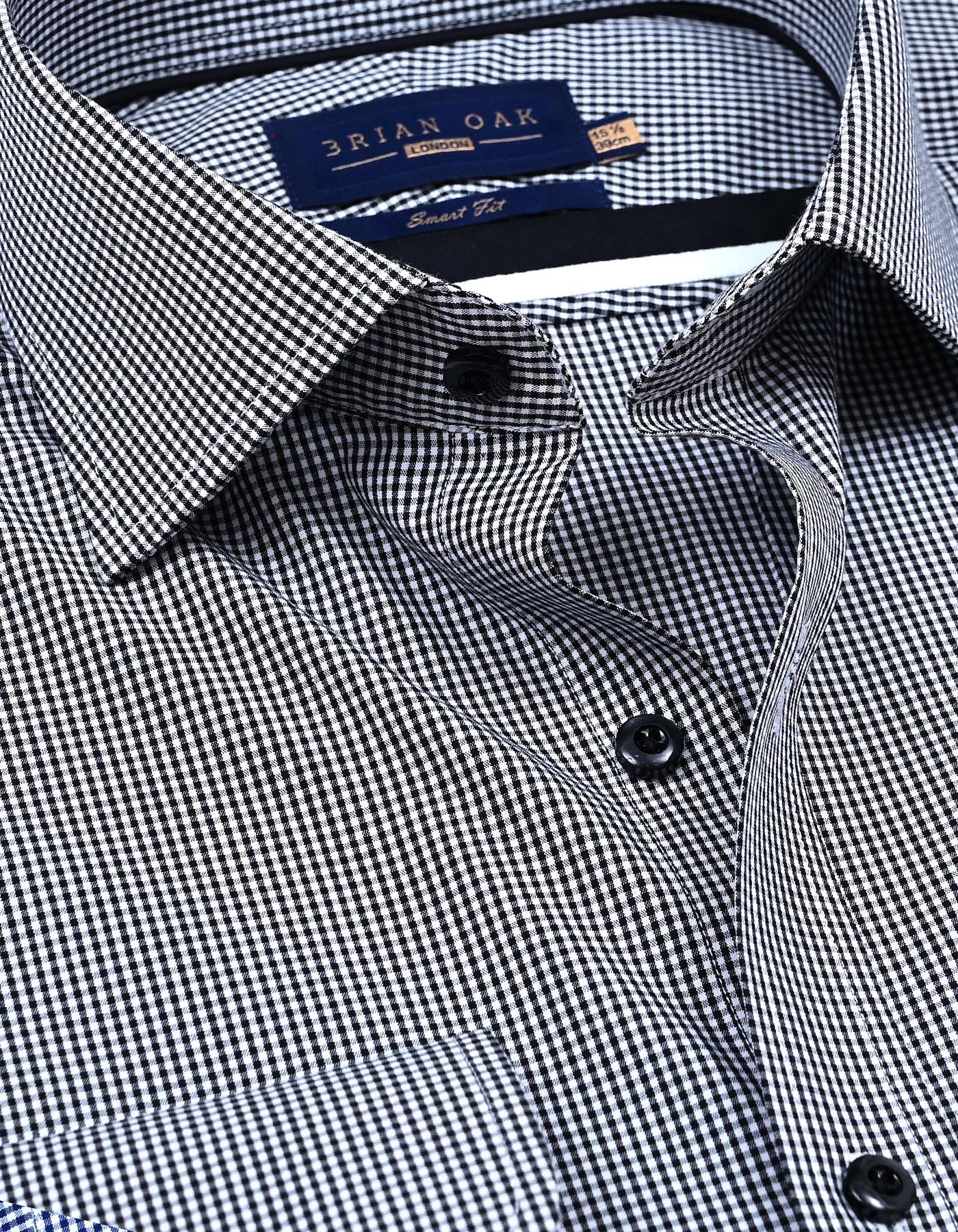 Black Mini Check Shirt