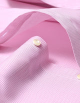 Contrast Collar & Cuffs Check Shirt - Pink