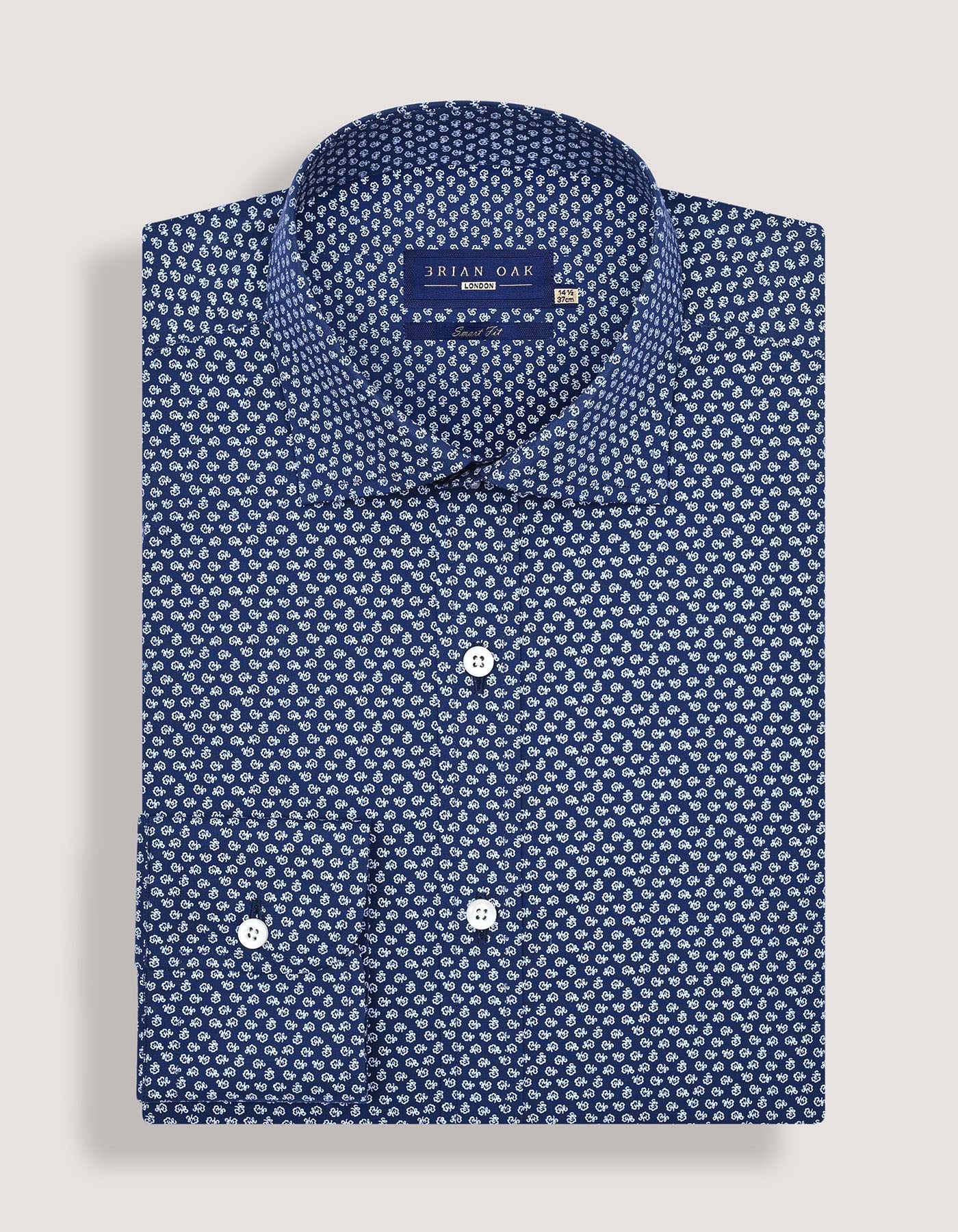 Patterned Dress Shirt - Oxford Blue