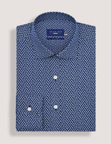 Patterned Dress Shirt - Oxford Blue