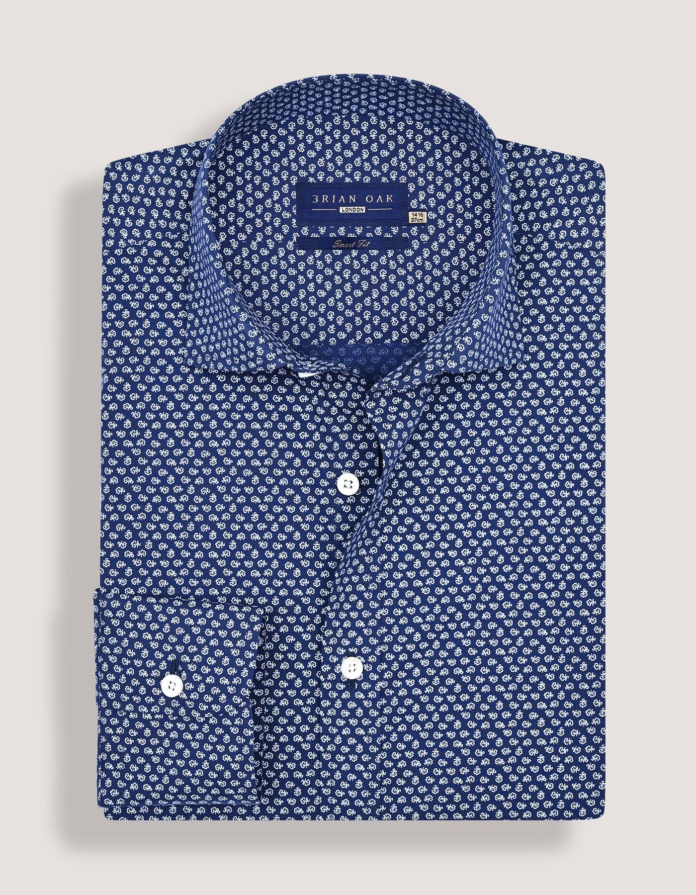Patterned Dress Shirt - Oxford Blue
