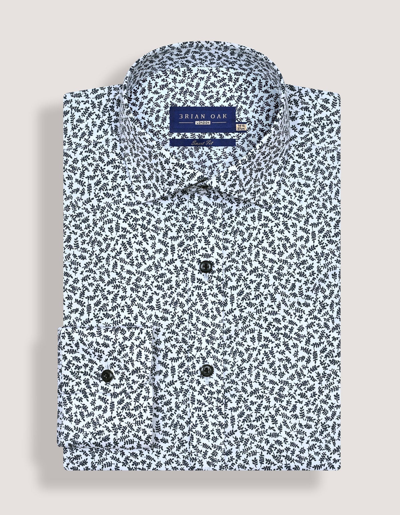 Easy Care Patterned Shirt - White