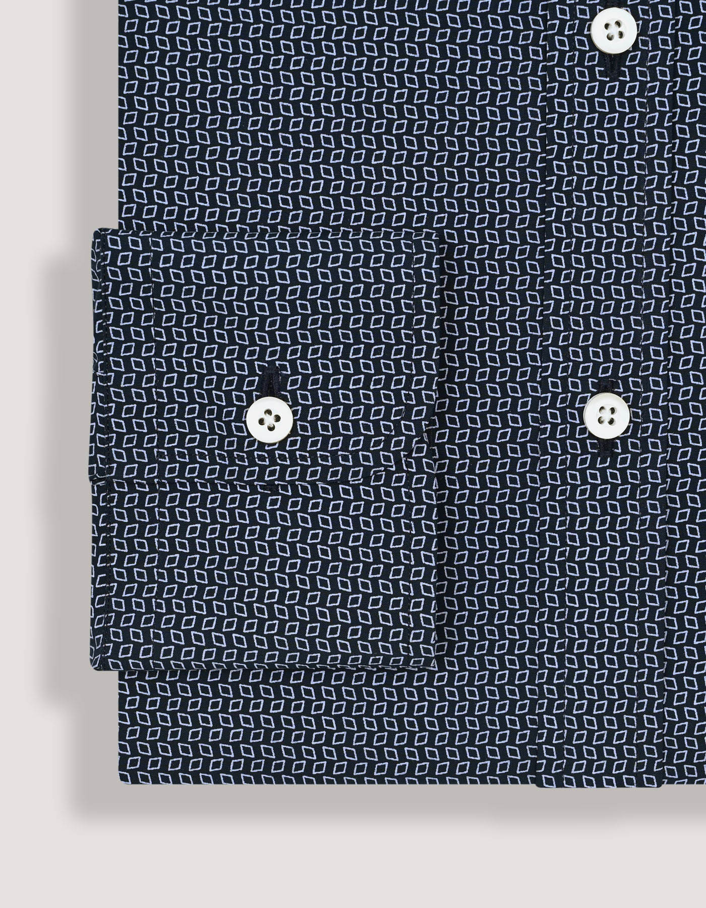 Patterned Dress Shirt – Navy Blue