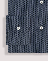 Patterned Dress Shirt – Navy Blue