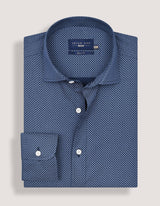 Mini Floral Print Shirt – Navy Blue