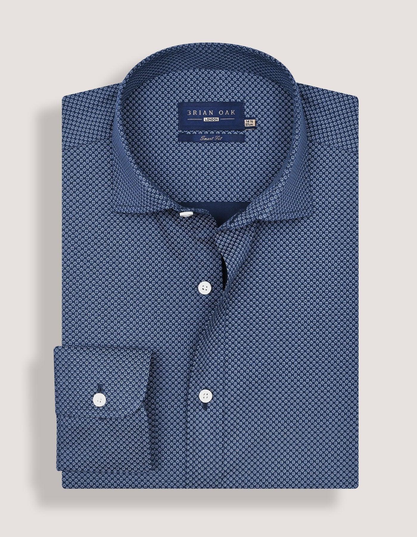 Mini Floral Print Shirt – Navy Blue