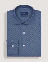Mini Floral Print Shirt – Navy Blue