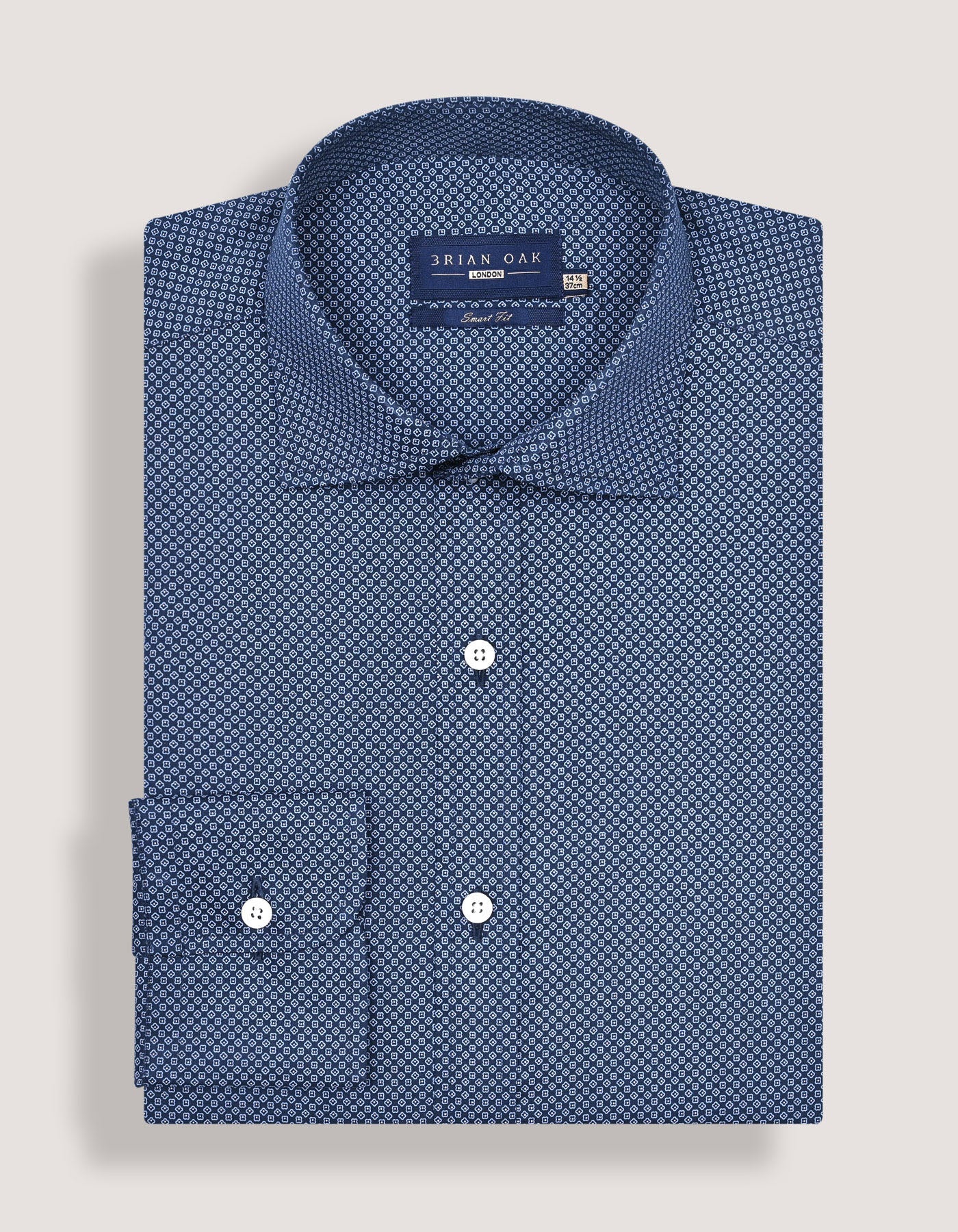 Mini Floral Print Shirt – Navy Blue