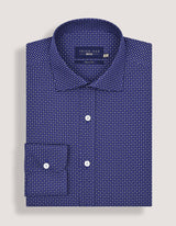 Easy Care Patterned Shirt – Egyptian Blue
