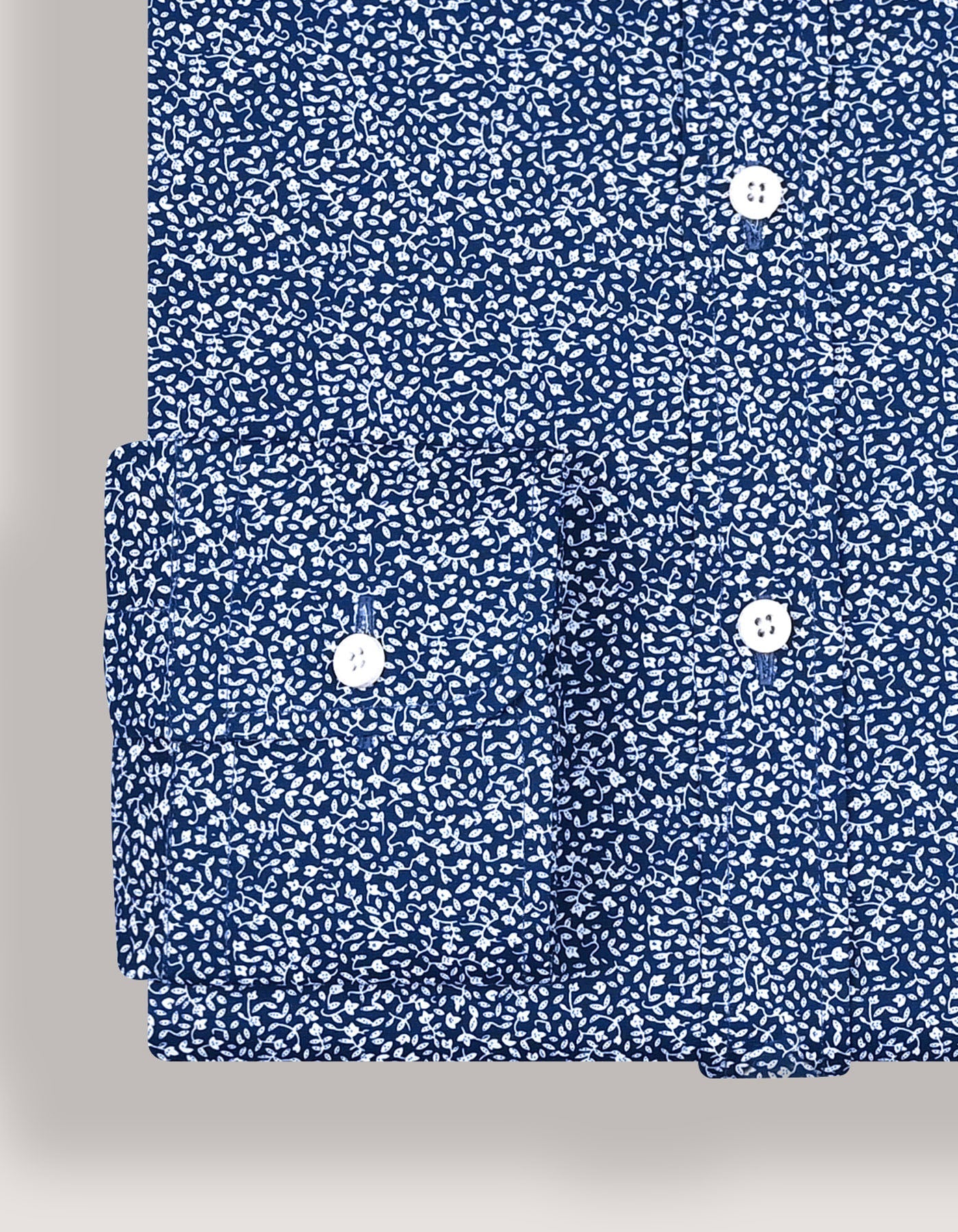Modern Fit Navy Printed Dress Shirt