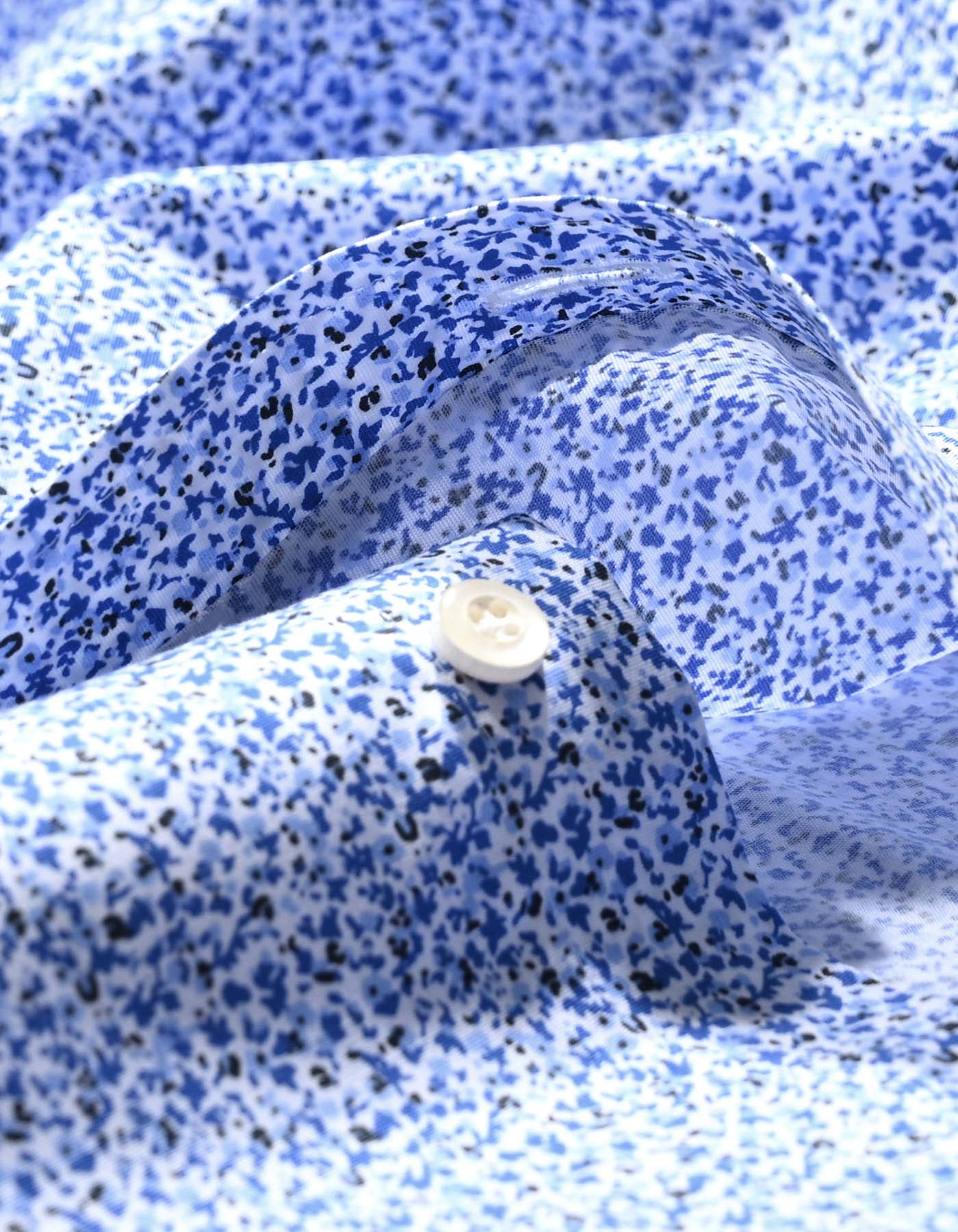 Blue Speckle Print Dress Shirt