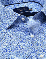 Blue Speckle Print Dress Shirt