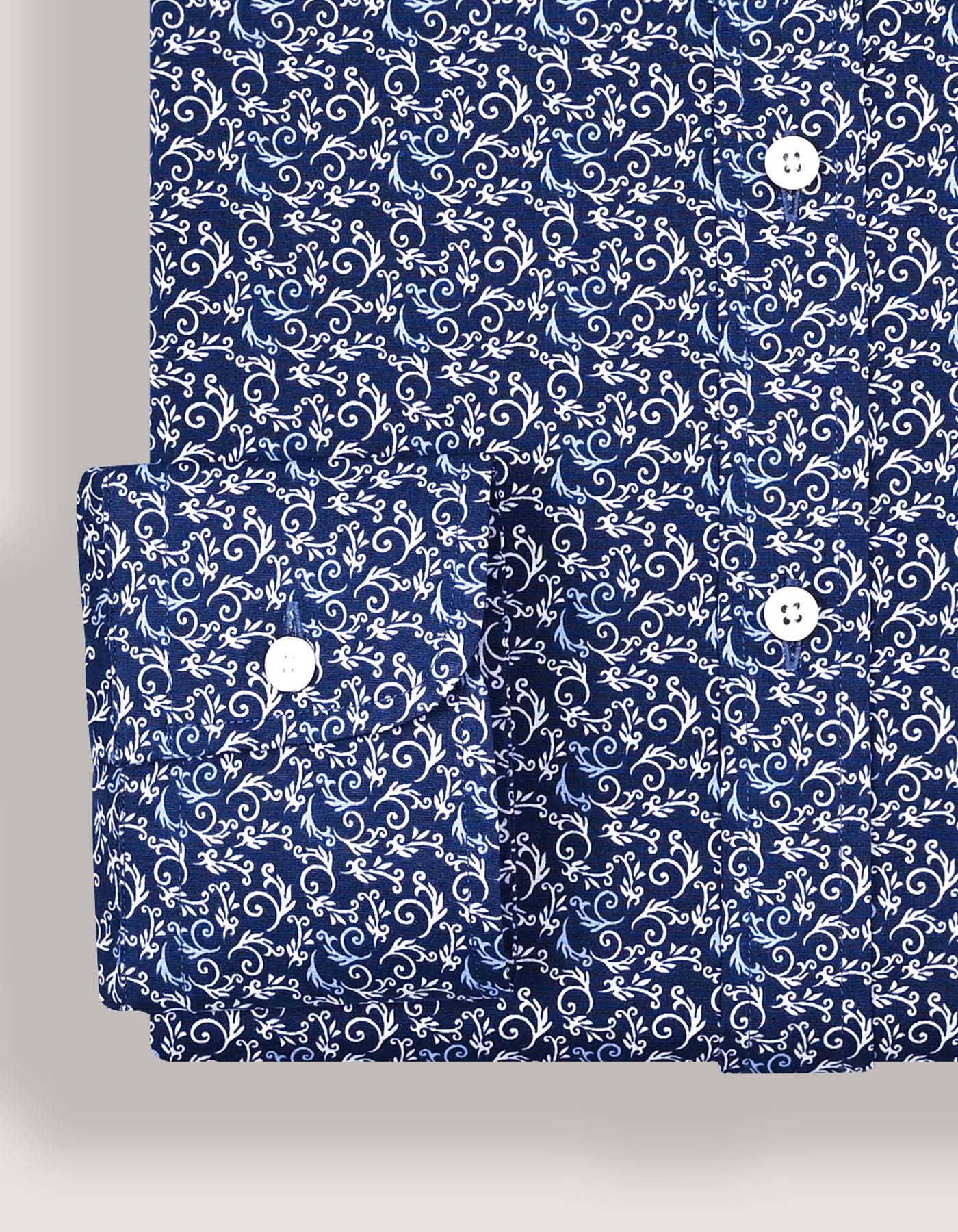 Navy Swirl Print Shirt