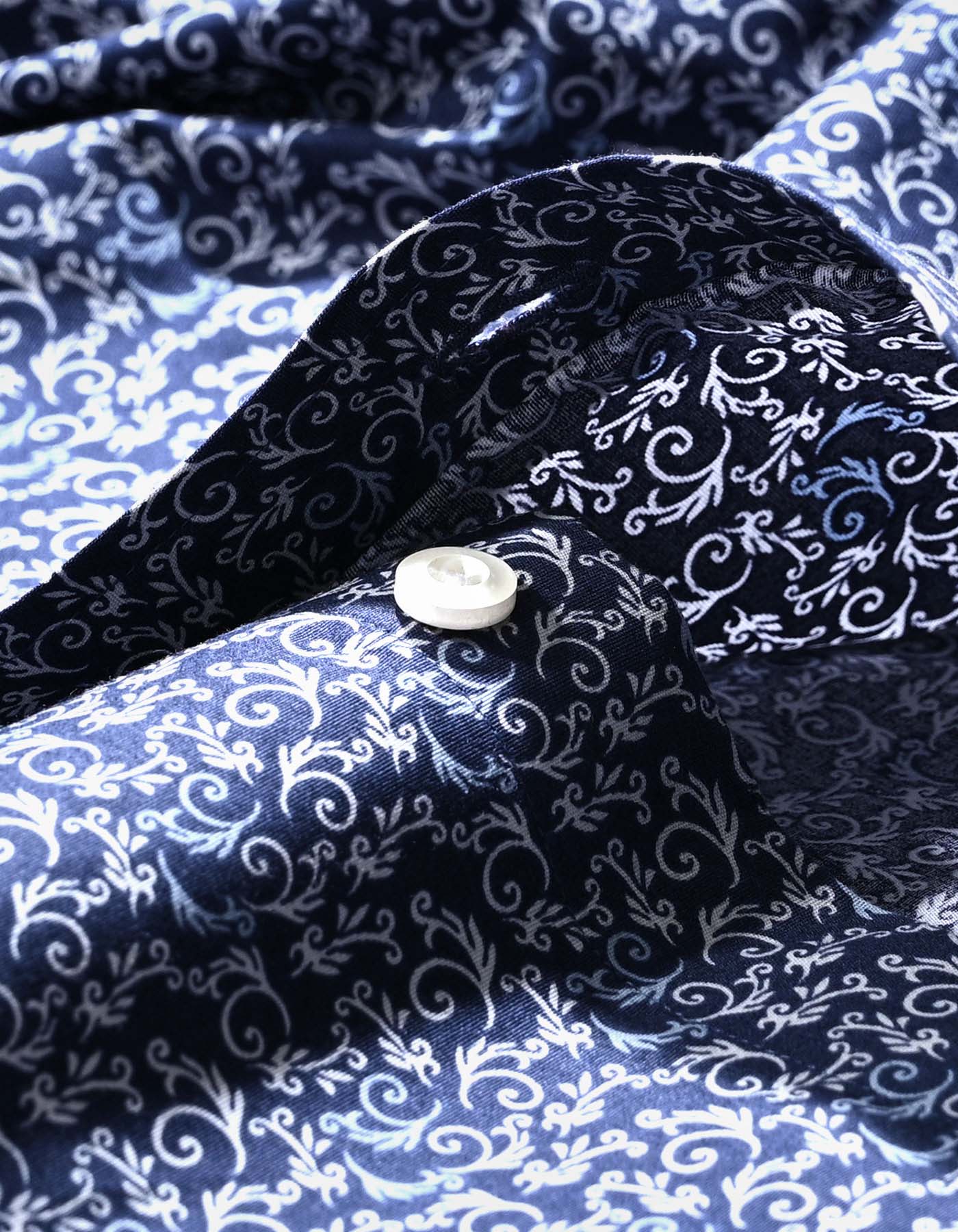 Navy Swirl Print Shirt