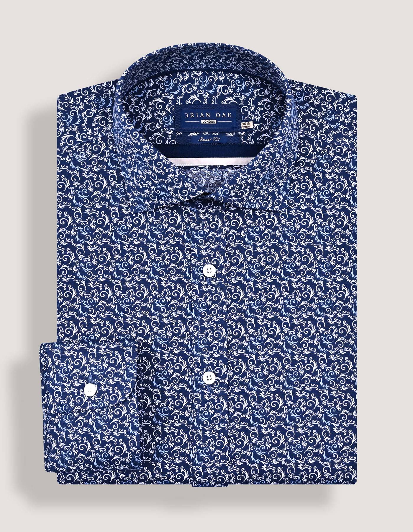 Navy Swirl Print Shirt