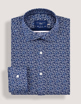Navy Swirl Print Shirt