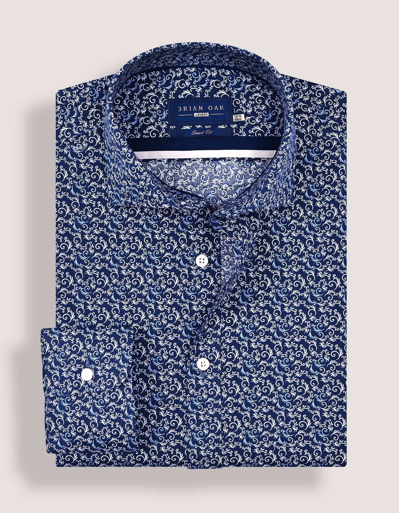 Navy Swirl Print Shirt