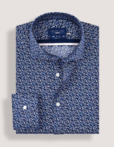 Navy Swirl Print Shirt