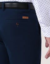 Plain Navy Smart Fit Chino Trouser