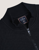 Black Fleece Zippered Jacket