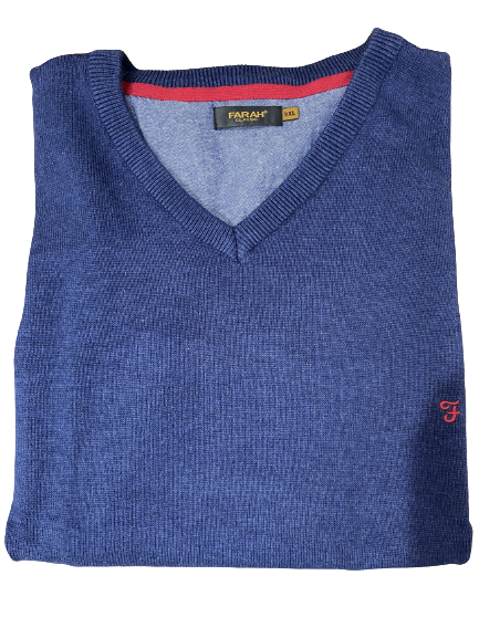 Farah Premium Cotton sleeve Less Jumper in size 2XL - 5XL
