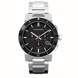 Burberry Men’s Watch Stainless Steel Silver Strap With Black Dial BU9380 The City