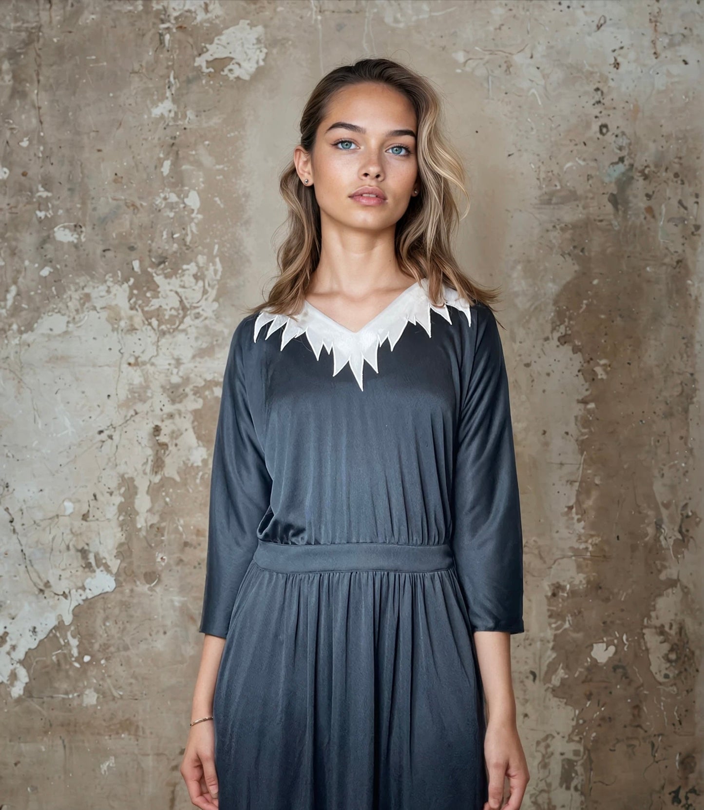 Original 1970's Radley Black & White Dress UK 12 -14