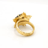 Gigi Labradorite Spiky Star Ring | 18k Gold Plated