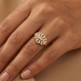 Golden Mosaic Sparkle Ring