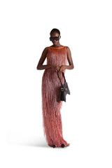 Hand Embroidered Tassel Sheer Dress