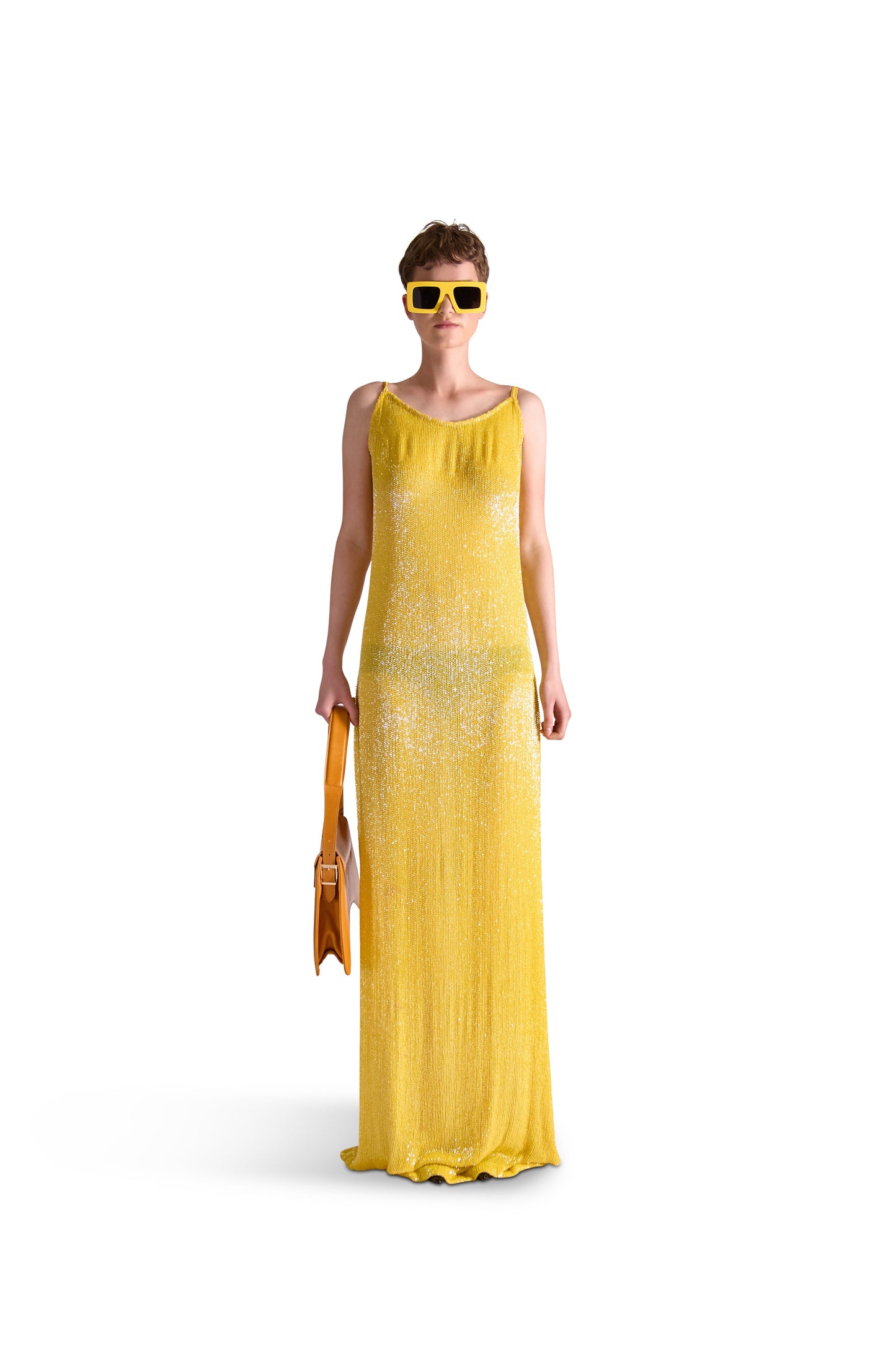 Hand Embroidered Katdana Beaded Evening Dress
