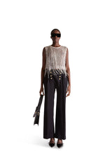 Hand Embroidered Beaded Tassel Top