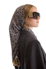 Helen Anthony Initial Twill Silk Scarf