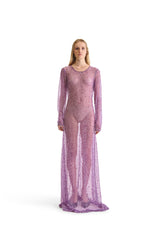 Hand Embroidered Beaded Evening Dress