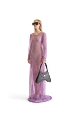 Hand Embroidered Beaded Evening Dress