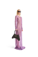 Hand Embroidered Beaded Evening Dress