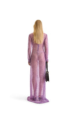 Hand Embroidered Beaded Evening Dress
