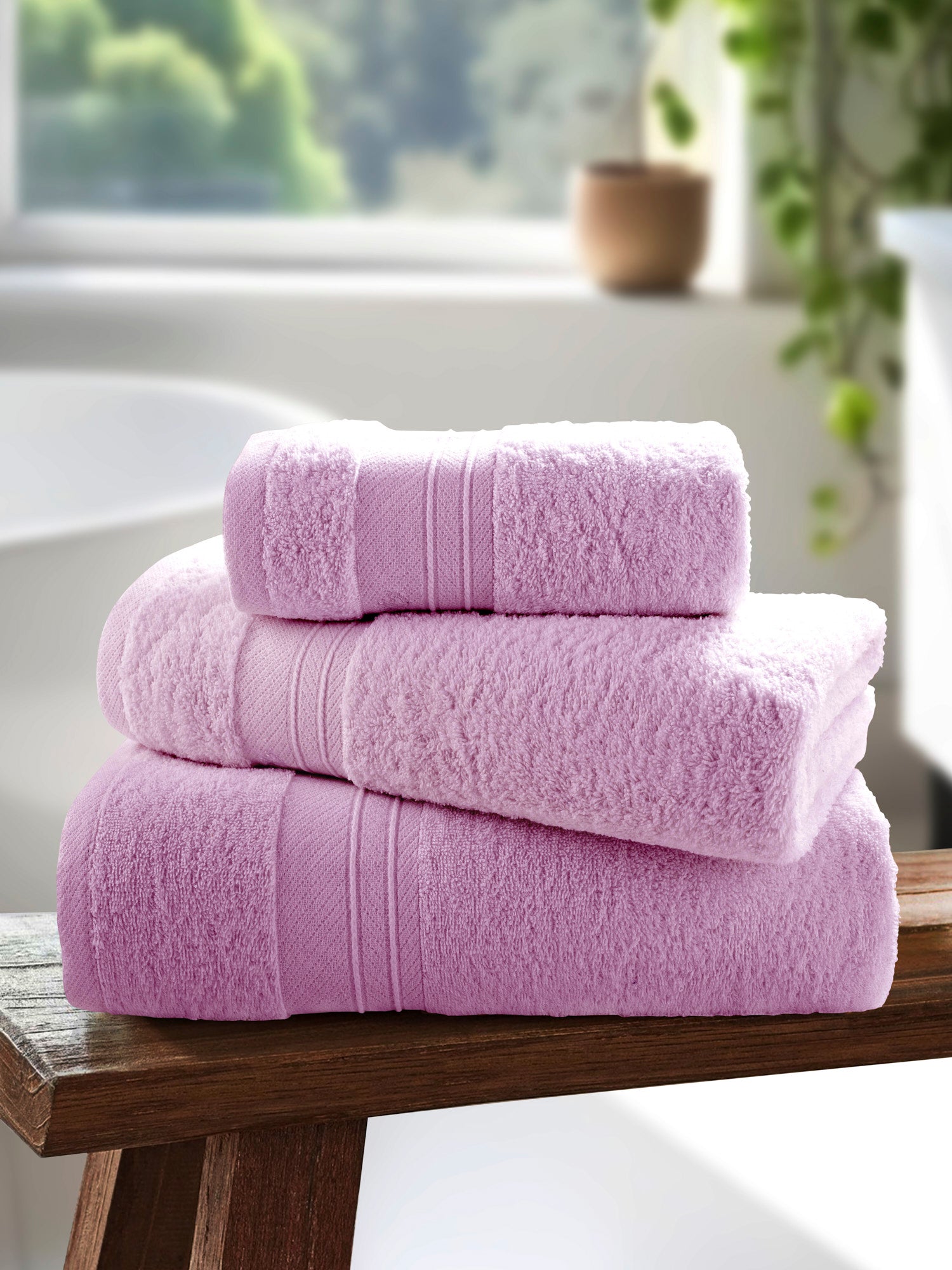 Super Soft Pure Cotton Towel in Lavender Fog