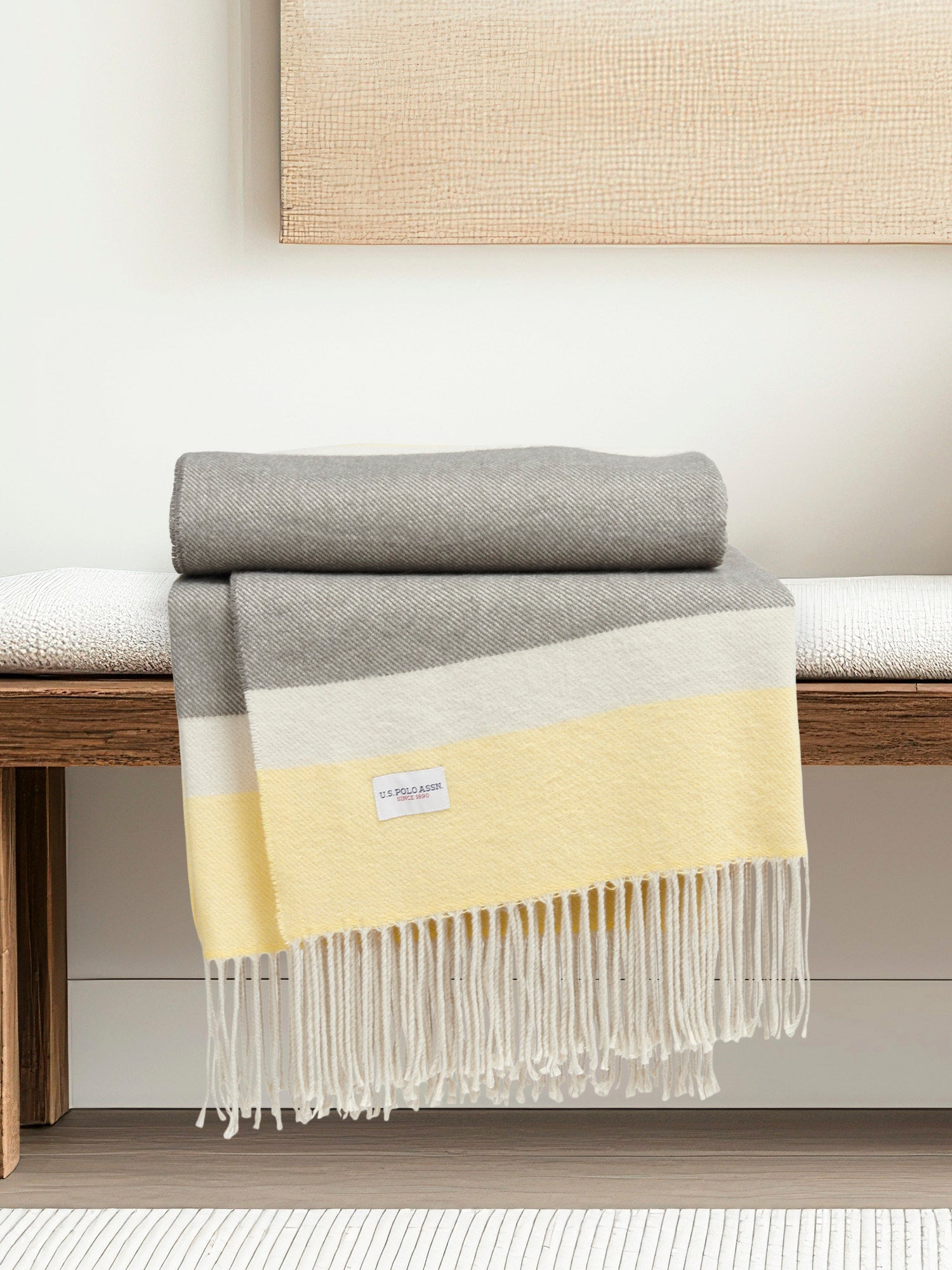 Luxury Breton Stripe Throw in Tornado