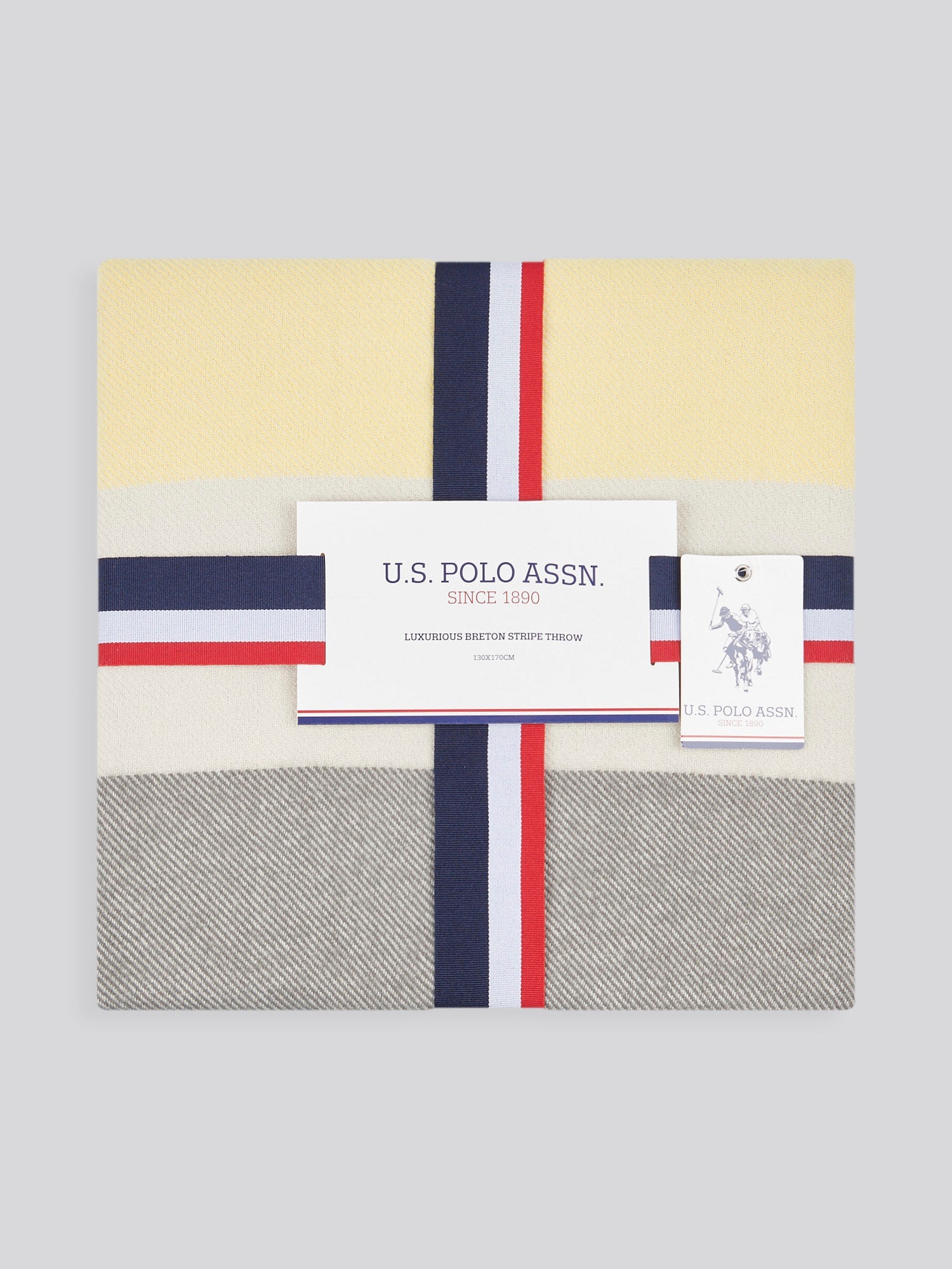 Luxury Breton Stripe Throw in Tornado