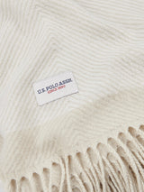 Tonal Herringbone Boxed Throw Vapor Blue