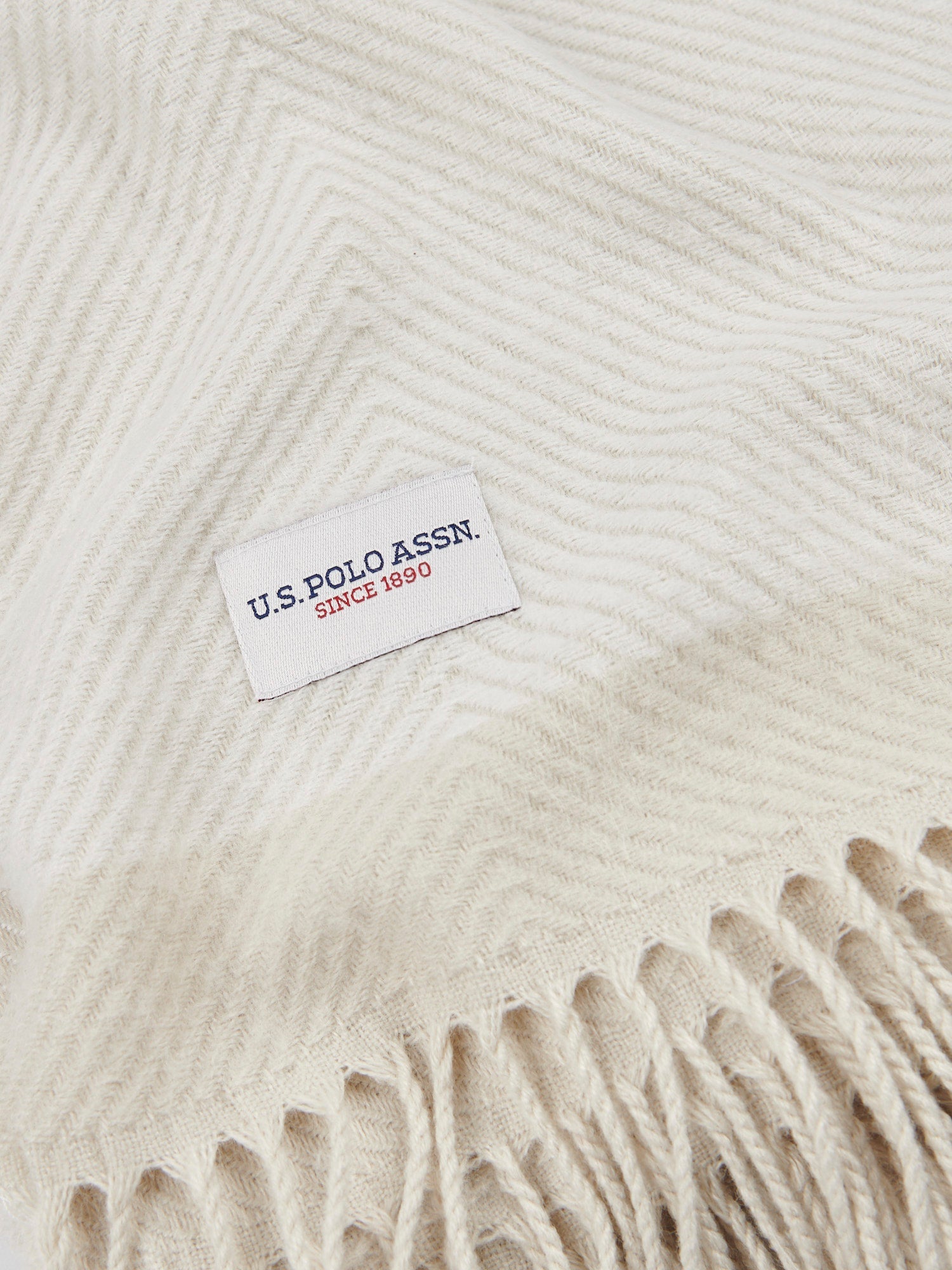 Tonal Herringbone Boxed Throw Vapor Blue