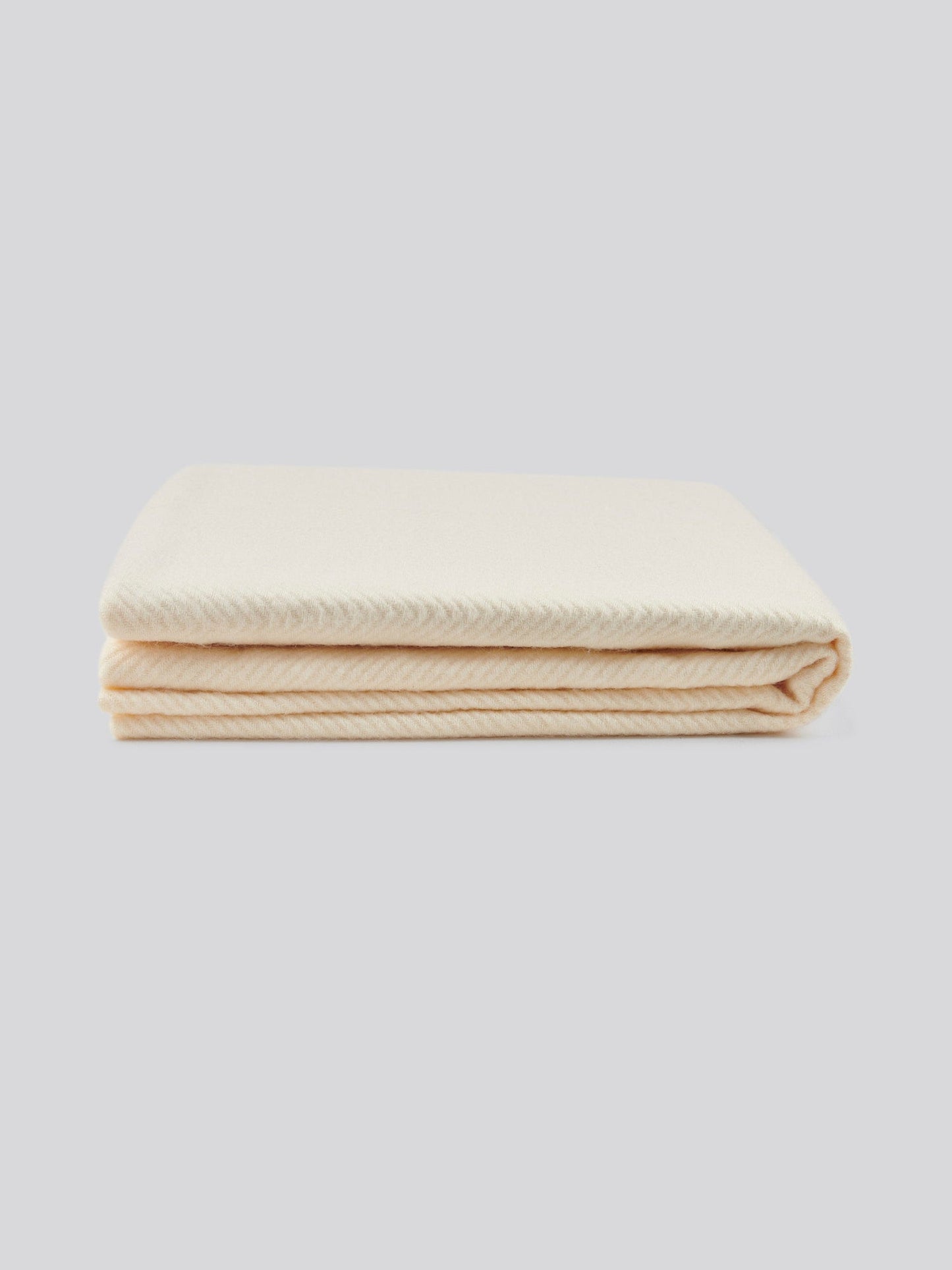 Luxury Herringbone Throw in Eggnog