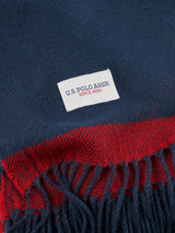 Luxurious Soft Handle Twill Boxed Throw in Navy Iris