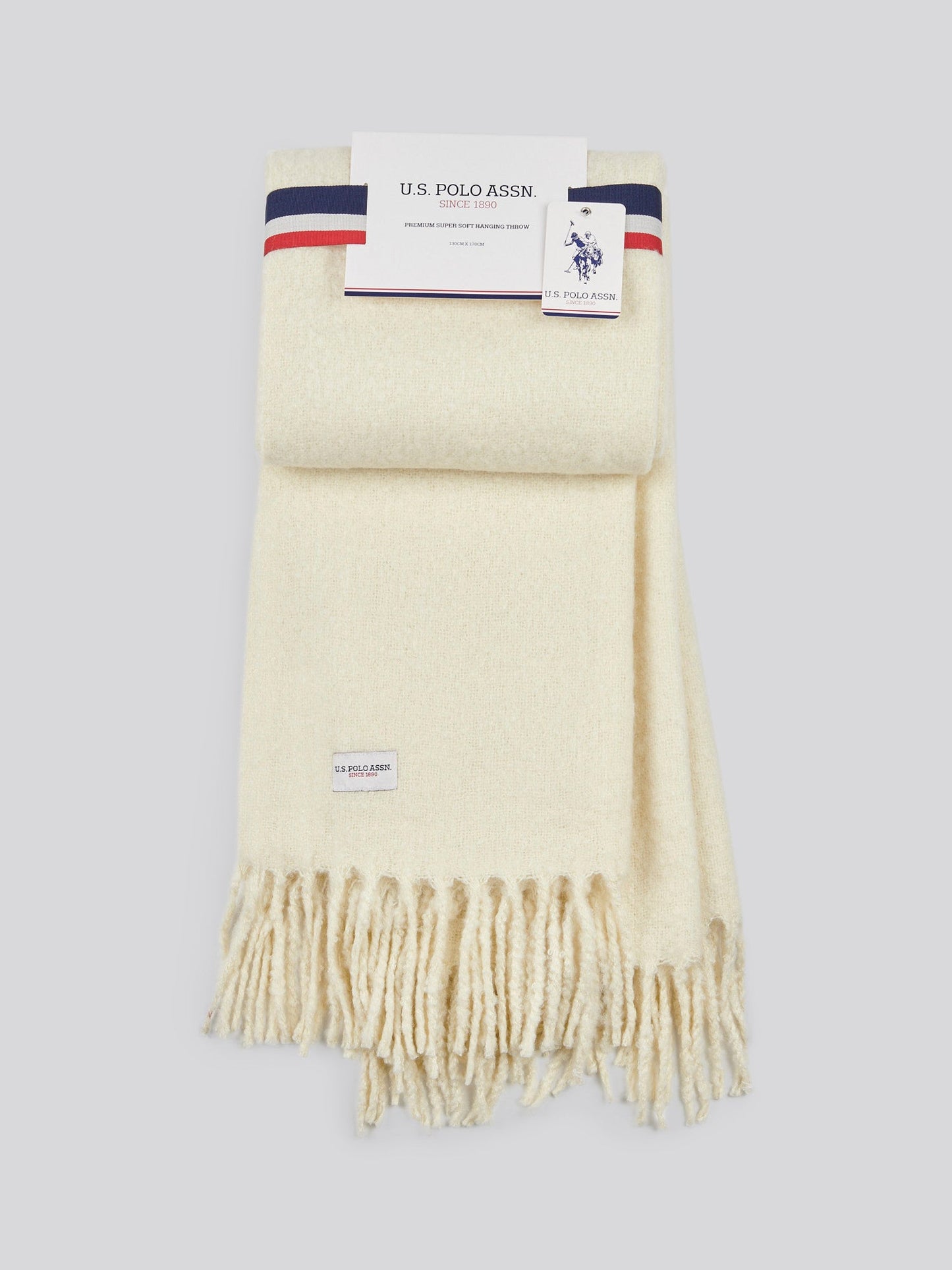 Premium Super Soft Hanging Throw Light Gray